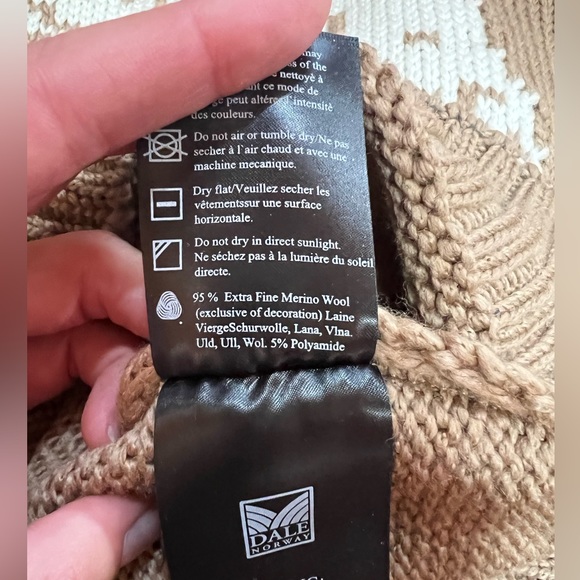 Dale of Norway Isbjorn Unisex Sweater - Tan/Cream - Picture 10 of 12